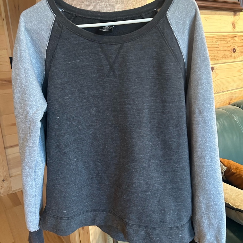 Reebok Charcoal and Light Gray Crew Neck Sweatshirt